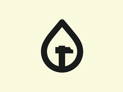 Waterworks drop hammer icon logo minimal water waterworks works