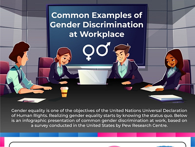 Workplace Gender Discrimination: 8 Forms | InsightsArtist branding data visualization design gender graphic design illustration infographic infotisement logo social awareness vector