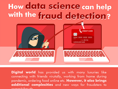 How Does Data Science Detect Fraud? data visualization design graphic design how illustration infographic infotisement technology vector