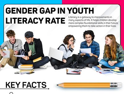 Gender Gap in Literacy Rate country data visualization dataviz gender gendergap graphic design infographic literacy