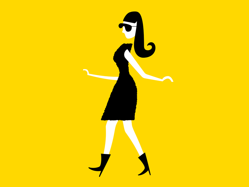 walking lady by Adam Yeager on Dribbble