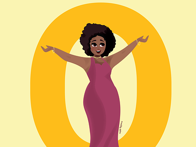 O is for Oprah Winfrey 36daysoftype art artwork character design illustrations oprah typography women womenempowerment