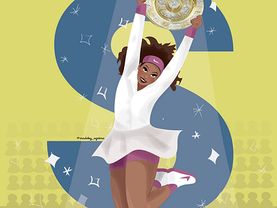 S is for Serena Williams illustration lady serena williams sketch sports women