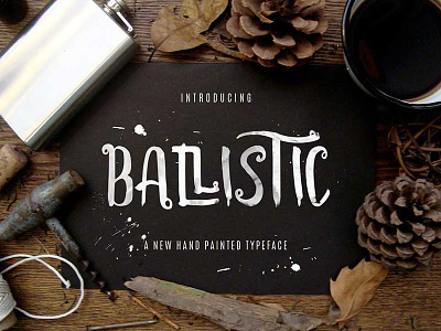 Ballistic Typeface brush font handrawn lettering penbrush typeface typewriting typo
