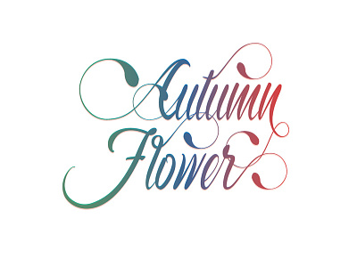 Autumn Flower Typeface brush font handrawn lettering penbrush typeface typewriting typo