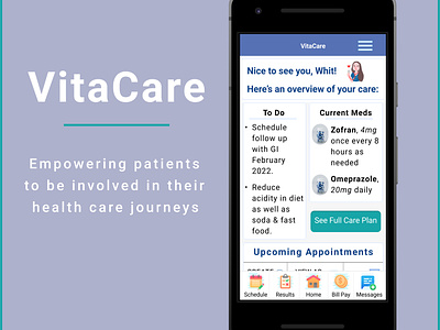 VitaCare Landing Page app branding case study design future landingpage patientcare this is the future ui user friendly ux
