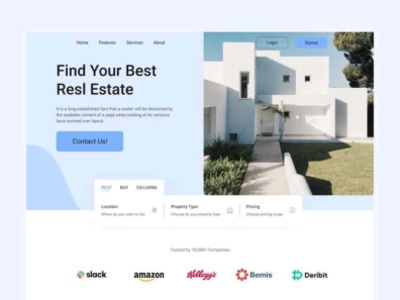 Real Estate adobe xd branding design figma graphics illustration ui