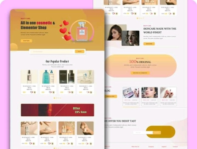 Cosmetic store adobe xd branding design figma graphic design graphics illustration logo ui