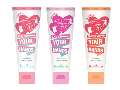 banila co- Give me your hand (watering hand cream) design illustration package