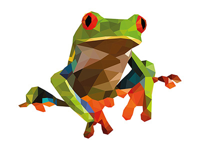 Low Poly Vector Frog