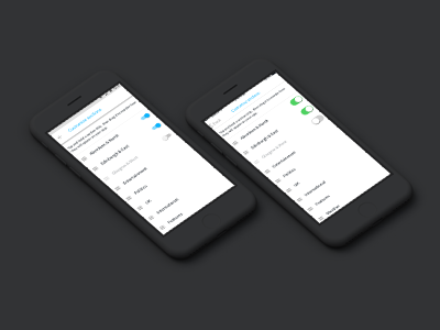 Section Menu for Android and iOS android ios material design menu toggle toggles