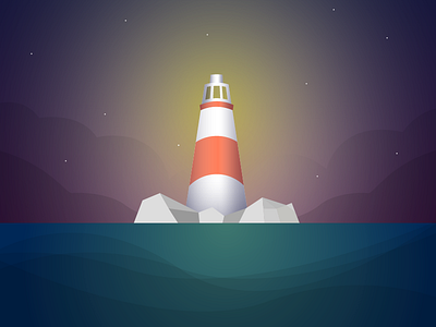 Lighthouse Illustration gradient gradients illustration illustrator lighthouse