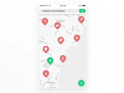 Things are happening app application concept interface ios iphone location map mobile sports ui user