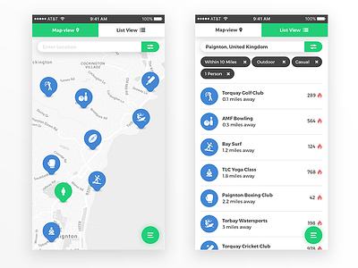 Progress app concept interface ios iphone location map mobile ui user web