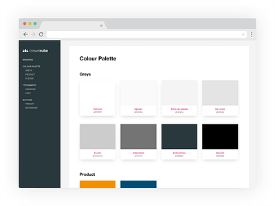 Styleguide color colour guide interface palette style styleguide ui user web