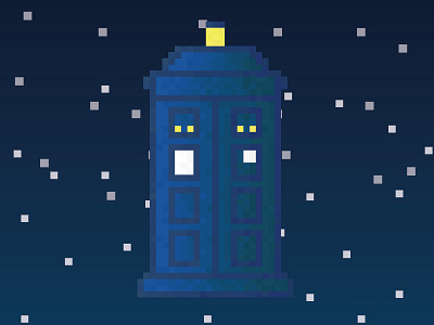 The Tardis badge doctor who icon pixel pixel art space tardis