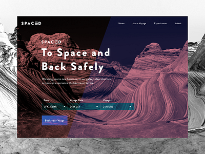 SPACED challenge hero homepage spaced ui ux