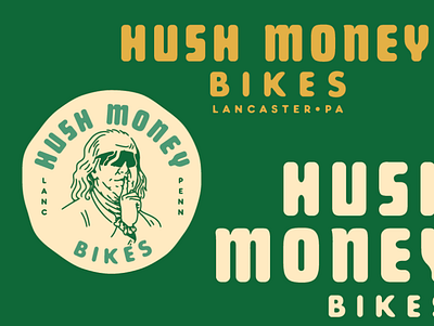 HushMoney ideas 02 bicycling branding design illustration logo