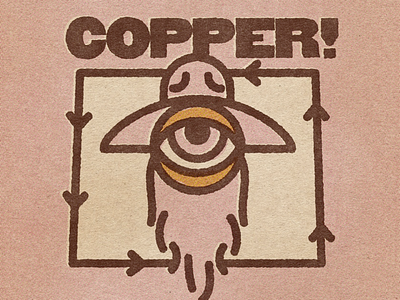 COPPER! dust tech halftone illustration vintage