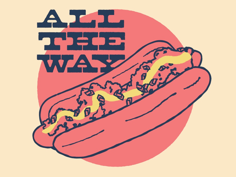 Hot dog All-The-Way by Casey Robertson on Dribbble