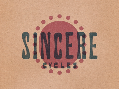 Sincere Cycles bicycles branding logo nm print typography vintage