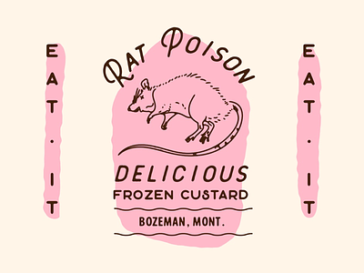 Rat Poison branding custard illustration packaging