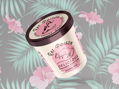 Rat Poison Mockup branding custard illustration mockup packaging