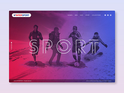 INTERSPORT interface / webdesign / app design desktop football interface intersport landing page layout running site ski sport ui ux web