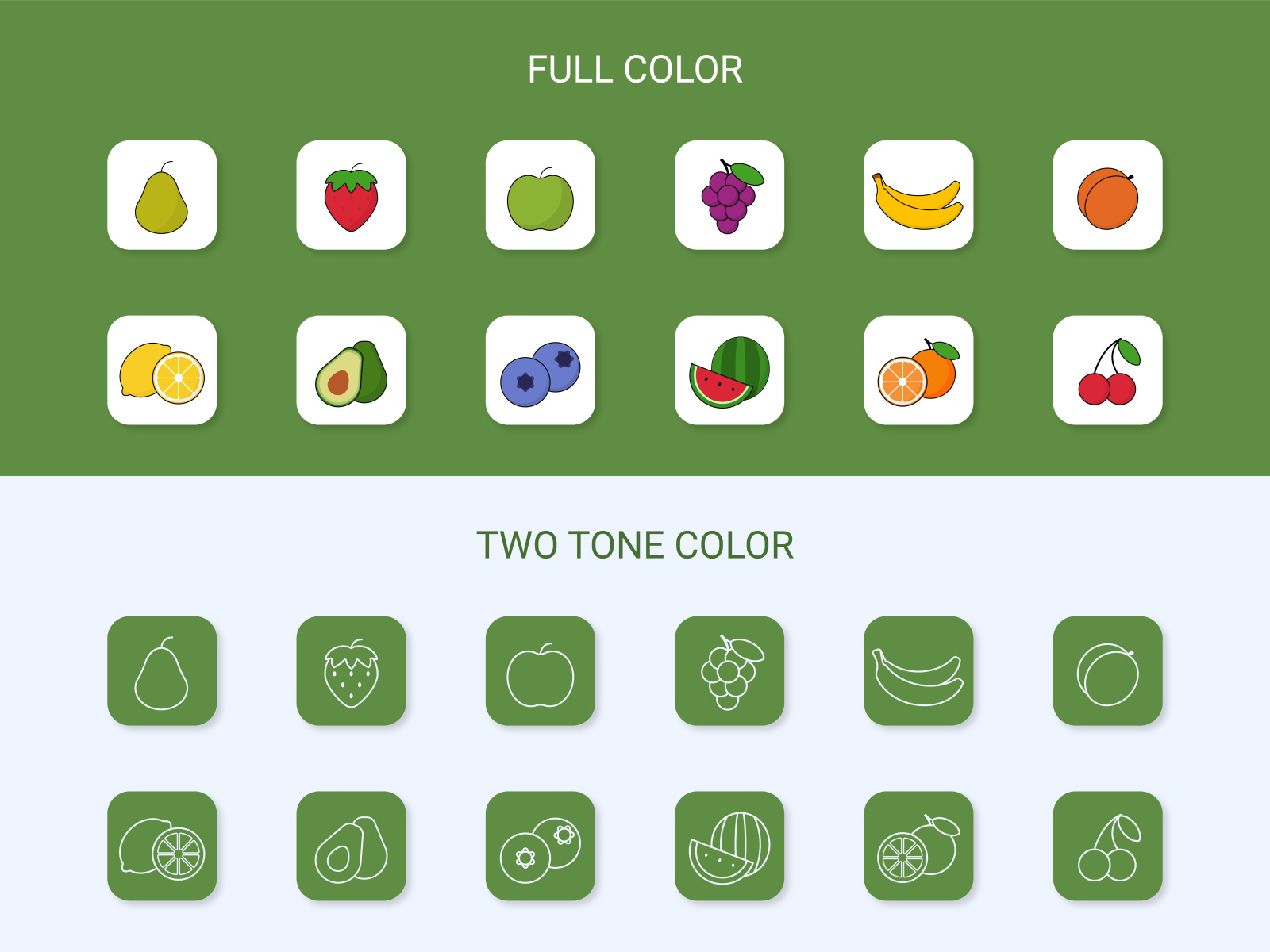 Healthy food line icons for mobile app by Елена Алехина on Dribbble