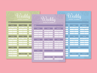 Weekly and monthly budget planner