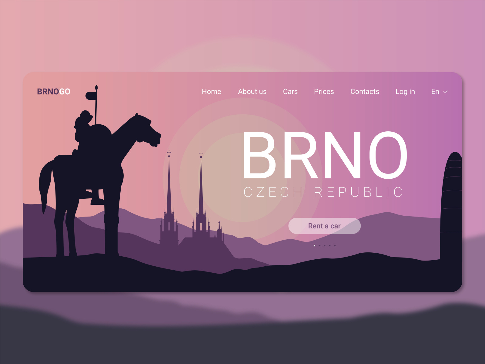 Silhouette background for car rental website by Елена Алехина on Dribbble