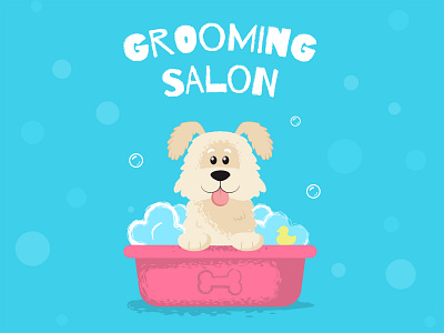 Dog character for dog grooming salon character design dog graphic design grooming grooming salon illustration instagram carousel instagram post vector