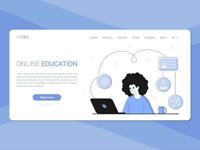 Illustration for online education website branding character design education graphic design illustration landing page online education student vector website