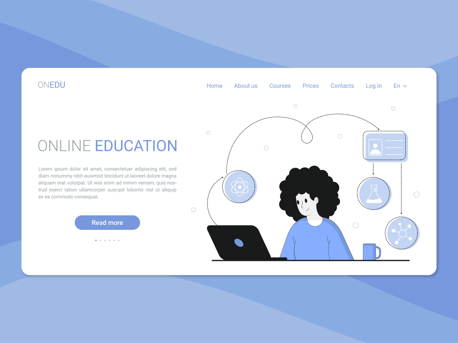 Illustration for online education website by Елена Алехина on Dribbble
