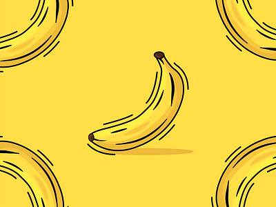 Banana Illustration banana cart fruits icon illustration illustration art illustrator shopping vector graphics