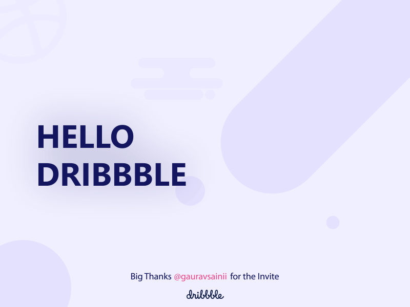 Hello Dribbble ! design dribbble first shot welcome