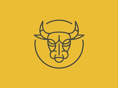 Bull Logo bull grill illustration line logo logomark mark restaurant round tapas