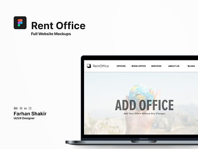Rent Office Web Application UI Design app branding office rent app rent office ui web web app