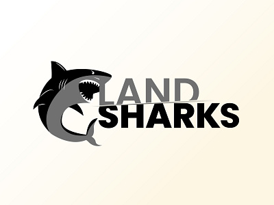 Land Sharks - Logo Concept branding graphic design illustration logo vector