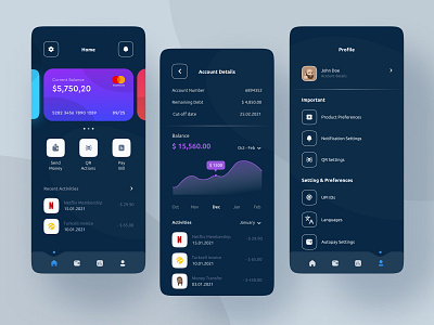 FinTech Mobile App UI Concept