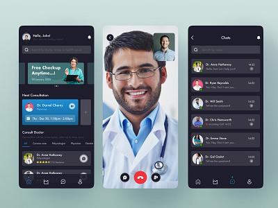 TeleHealth Mobile Application UI