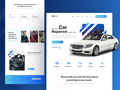 Automobile Service Landing Page by ultroNeous Technologies on Dribbble