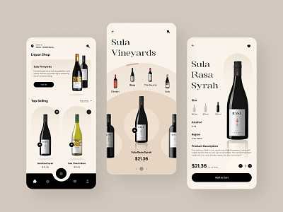 Wine Shop - Mobile Application application banner branding design hero banner mobile mobile app mobile application popular shot ui wine wine shop