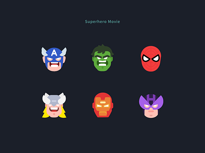 超级英雄图标/Superhero icon design icon illustration ui