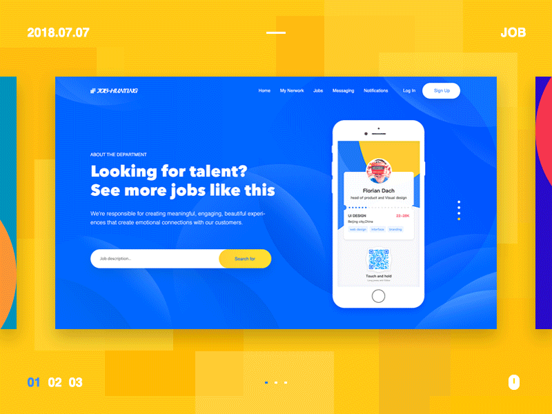 JOB interface jobs list ui ux web website