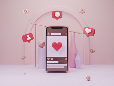 Social Engagement -  3D Illustration