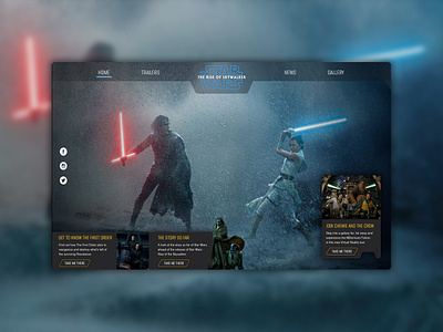 Star Wars - The Rise of Skywalker Landing Page app concept design landing page starwars ui ux web website website design