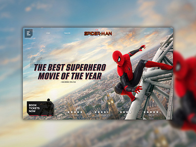 Spider-Man Far From Home Landing Page app avengers concept design graphic design landing page landing page photoshop spider man ui ux web website website design