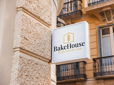 BakeHouse Logo Mock-Up bakery logo branding design graphic design illustration illustrator junior graphic designer logo mock up