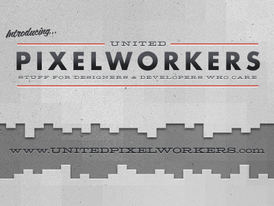 Introducing...UNITED PIXELWORKERS. coffee service futura grey hellenic pixels texture